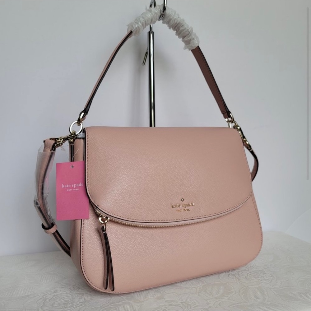 KATE SPADE Jackson Medium Flap Shoulder bag -Rosycheeks color.